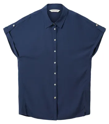 Produktbild von TOM TAILOR Lockere Bluse Kurzarm Legeres Kragenhemd  Größe: 36