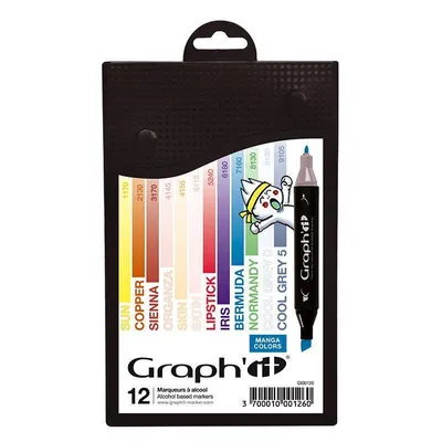 Zdjęcie produktu dla 12 markerów - Graph'It - kolory Manga