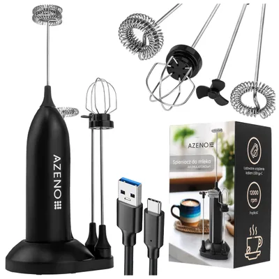 Zdjęcie produktu dla Elektryczny Spieniacz Do Mleka Ręczny 4W1 Mini Ubijaczka Do Mleka Kawy Usb