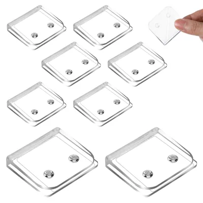 Produktbild von Selbstklebende Duschvorhang-Clips - 8 Stück winddichter Spritzschutz ohne Bohren - Befestigung für Duschvorhänge - Transparent