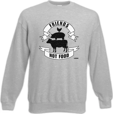 Produktbild von Urban Backwoods Friends Not Food Animals, Sweatshirt, Farbe: Hellgrau, Größe: 5XL