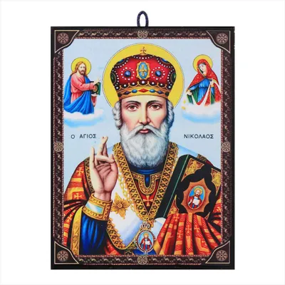 Produktbild von Ikone Heilige Nikolaus orthodox e Reproduktion aus Griechenland