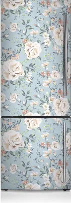 Produktbild von Kühlschrankfolie Aufkleber Kühlschrankmagnete Dekoration Kühlschrankfolie 60x205 cm - Weinleseblumen.