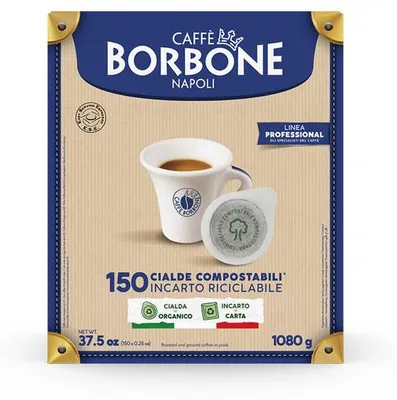 Obrázok produktu pre Caffè Borbone Miscela Oro, kávové pady pre systém ESE, priemer 44 mm, 150 kusov, hmotnosť 7,2 g na jeden pad