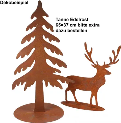 Produktbild von Hirsch Edelrost ca41×35cm Metall Figur Rost Geweih Elch Reh Winter Tier Deko