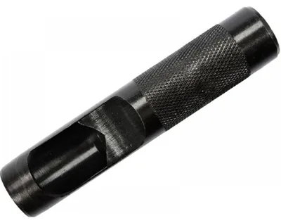 Produktbild von Lochstanze 22 mm aus Stahl mit geschärfter Schneidkante und seitlicher Öffnung für Leder, Gummi, Karton, Textilien
