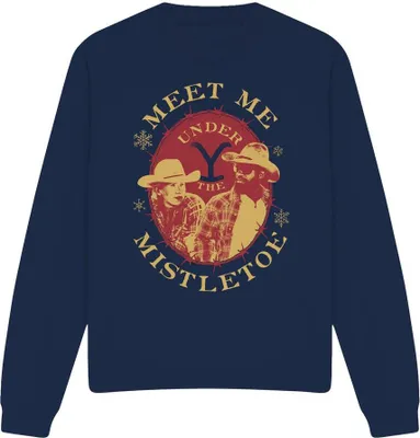 Obrázek produktu pro Yellowstone - mikina "Meet Me Under The Mistletoe" pro muže/dámy uni - vánoční design TV11232 (S) (tmavě modrá)