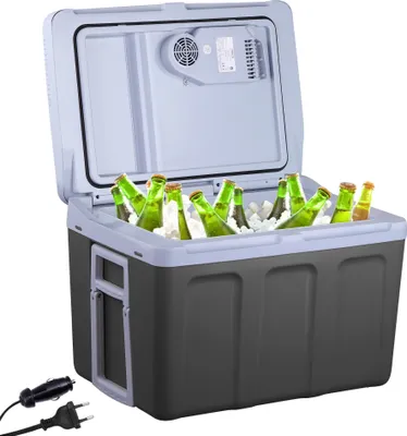 Produktbild von Chladicí box AREBOS o objemu 40 litrů | pro chlazení a udržování tepla | s režimem ECO | 12/230 V do auta a zásuvky | elektrický chladicí box | chladicí taška | izolační taška
