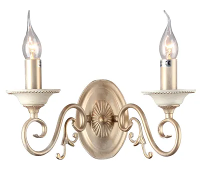 Produktbild von Maytoni Moderne Wandleuchte Perla 2xE14 excl. in Creme mit Gold aus Metall  60 W für Küche, Schlafzimmer, Wohnzimmer, Esszimmer, Lobby