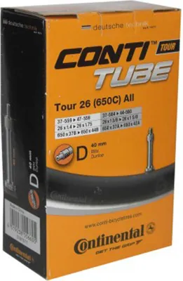 Produktbild von Continental Tour Dunlop 40 Mm Fahrradschlauch Schwarz 26´´ / 1.125-1.75 Schwarz 26´´