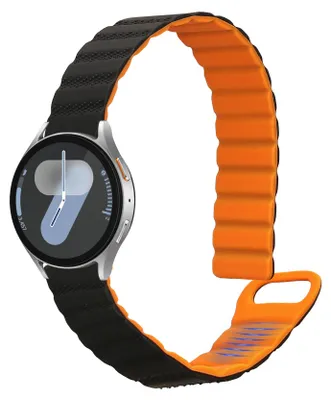 Produktbild von kwmobile Ersatzarmband kompatibel mit Samsung Galaxy Watch 4 / 5 / 6 Galaxy Watch 7 / FE Armband - Fitnesstracker Silikon Band mit Magnetverschluss