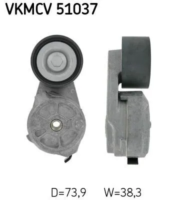 Produktbild von SKF VKMCV 51037 Spannrolle Keilrippenriemen passend für MERCEDES-BENZ Citaro (O 530)