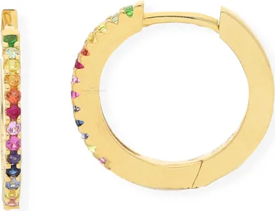 Produktbild von JuwelmaLux Creolen 333 Gold Regenbogen JL10-06-1984