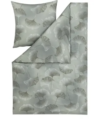 Produktbild von Estella Atelier Mako-Interlock-Jersey Bettwäsche-Garnitur Isabella      Farbe oliv-540 Größe 135 x 200 + 80 x 80 cm