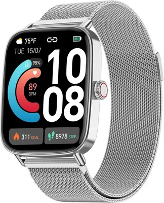 Smartwatch Damen mit Telefonfunktion,1.85" HD Uhren Damen mit Herzfrequenz Schlafmonitor SpO2 Schrittzähler,110+Sportmodi Fitnessuhr,IP68 wasserdichte