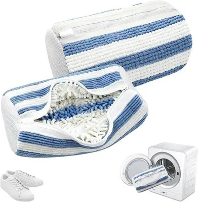 Produktbild von Famanu Schuhwaschbeutel 2er-Pack - Wiederverwendbare Waschmaschine - 360° Schuhwaschbeutel mit verstecktem Reißverschluss - für alle Schuharten und