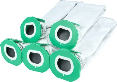 Produktbild von vhbw 5x Staubbeutel Ersatz für Vorwerk FP7, FP7s für Staubsauger - 25cm x 7,6cm Grün Weiß