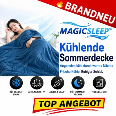 Produktbild von MagicSleep™ Kühlende Sommerdecke Eisdecke Bettdecke Kühldecke Decke mit Kühlung: Ozean Blau