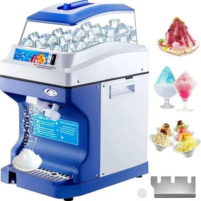 Immagine prodotto di Macchina elettrica per tritare il ghiaccio - Capacità 1,5 kg - 120 kg/h - Macchina per tritare il ghiaccio