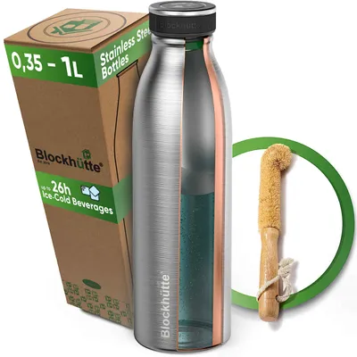 Produktbild von Sport Trinkflasche 750 ml, Edelstahl, isoliert, für Sport