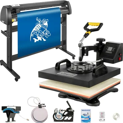 Immagine prodotto di Pressa termica 5 in 1, cappuccio di trasferimento 15"x15", plotter da taglio vinile 53", taglio con 3 lame