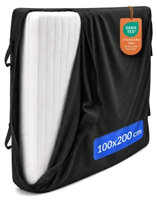 Zdjęcie produktu dla Ochraniacz na materac, 100 x 200 cm - wodoodporny, z zamkiem i uchwytami