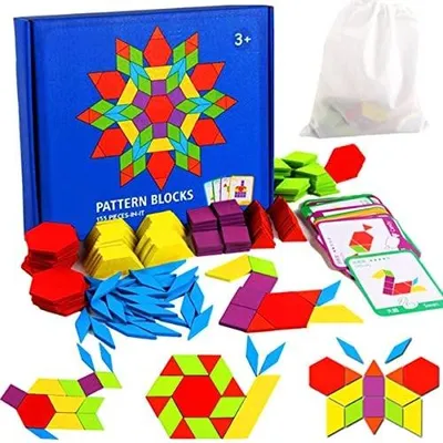 Zdjęcie produktu dla Puzzle drewniane tangram 155 elementów edukacyjne dla dzieci prezent