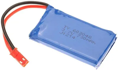 Zdjęcie produktu dla Akumulator LiPo 730mAh 3.7V do Drona | Kompatybilny z Wltoys V636, V686, V686G, V686K, JJRC V686 | Lekki i Wytrzymały | 53x27x8 mm - 22 gr, Niebieski