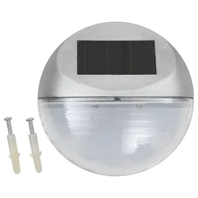 Immagine prodotto di vidaXL Luci solari da parete per esterni LED 12 pz. Argento rotondo