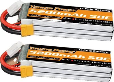 Image de Batterie RC Lipo, haute capacité, connecteur XT60, 3S 5200mAh XT60