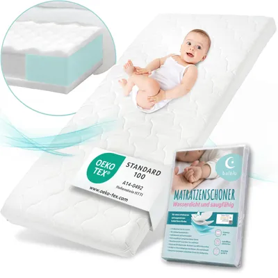 Produktbild von Babymatratze 60x120 cm 100 - Matratzenbezug waschbar bis 60°C