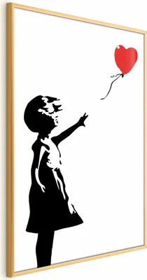Produktbild von Posterpapier Poster - Girl with a Balloon 40x60 cm Streetart i-C-0128-ao-a