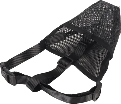 Produktbild von Maulkorb für Hunde, atmungsaktiv, verstellbar, mit Netzgewebe überzogen, zum Beißen, Kauen, Lecken, Bellen, Aufsammeln von vergifteten Ködern