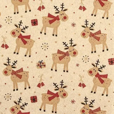 Produktbild von 20 Servietten nachhaltig Lovely Deers - Liebevolle Rentiere 33x33cm