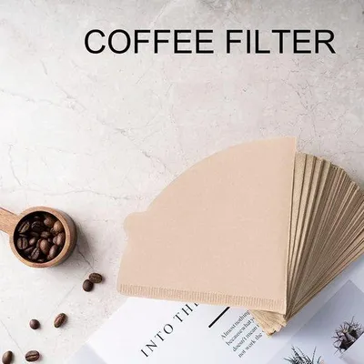 Immagine prodotto di Filtri per caffè, 100 pezzi, non sbiancati, marroni, a forma di cono, sostenibili