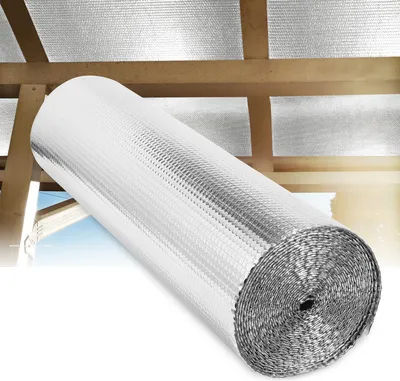 Produktbild von Folia izolacyjna Folia termiczna Folia izolacyjna Podwójna folia aluminiowa 3-4mm Folia bąbelkowa Izolacja dachu Folia odblaskowa 1x 10m