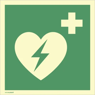 Produktbild von Dreifke® Automatisierter ext. Defibrillator ISO 7010,Kunststoff,nachl.,160-mc...