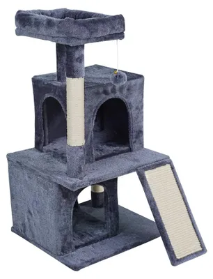 Produktbild von Rebel RA-1005 Kratzbaum für Katzen 49 x 46 x 91 cm, dunkelgrau