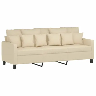 Produktbild von 3-Sitzer-Sofa Creme 180 cm Stoff