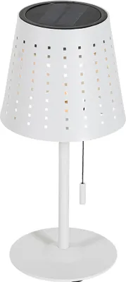 Produktbild von Outdoor Tischleuchte Weiß inkl LED 3 Stufig dimmbar wiederaufladbar und Solar Ferre