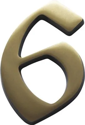 Produktbild von Hausnummer Bronze satiniert 6" 120 mm"