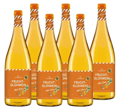 Produktbild von KATLENBURGER - Apfel-Zimt Fruchtglühwein, Fruchtiger Glühwein aus Fruchtwein, Apfelsaft und Glühweingewürz, Bringt das Weihnachtsmarkt-Ambiente