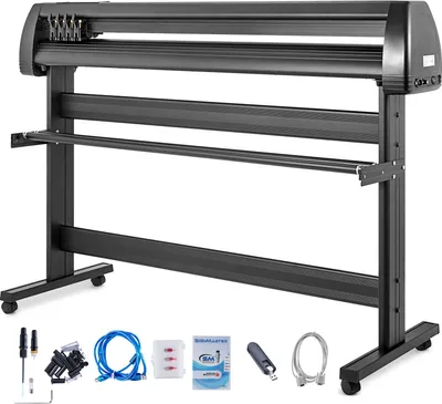 Obrázek produktu pro Řezací plotr na vinyl SucceBuy 53" se softwarem Signmaster, šířka podávání papíru 1350 mm, včetně stojanu, ideální pro výrobu cedulí, odolný, vysoká přesnost