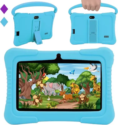 Produktbild von Veidoo Kinder-Tablet 7 Zoll Android Tablet mit iWawa Kindersicherung 2 GB RAM 32 GB Speicher IPS Display WLAN Bluetooth GPS inklusive Silikon