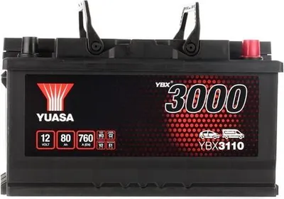 Produktbild von YUASA YBX3000 Starterbatterie 12V 80Ah 760A/EN LB4 Batterie