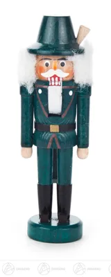 Produktbild von Jäger grün (13cm) Nussknacker von Dregeno Seiffen