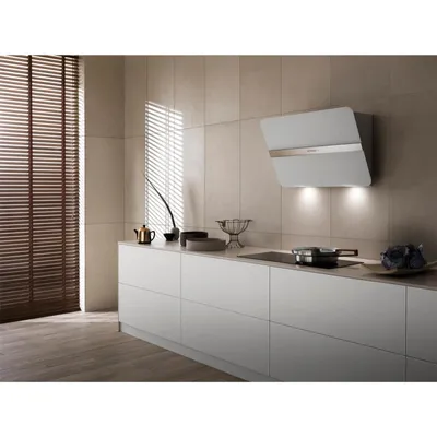 Image de Hotte décorative murale 85cm 58db 800m3/h blanc - Falmec - FLIPPER1410 -