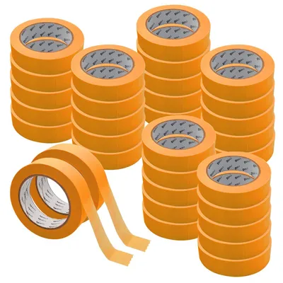Produktbild von ARLI 32x Kreppband Goldband 30 mm x 50m Acrylat Abdeckbänder ECO für Maler und Lackierer
