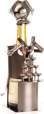 Produktbild von Cepewa Wein-,Sekt-,Flaschenhalter 72109 "Barkeeper" 15 x 15 x 25 cm (BxHxT)