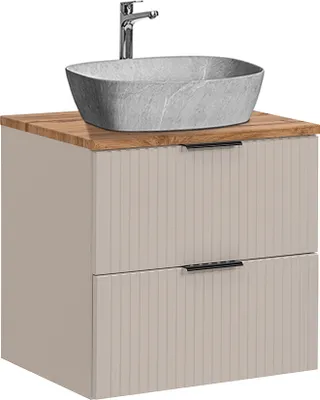 Produktbild von Waschtisch 60.6cm Adriel mit 2 Schubladen, Beige